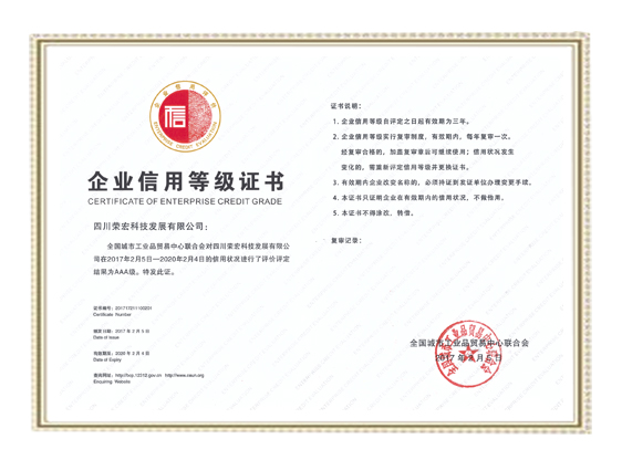 COMPANY CREDIT CERTIFICATE-AAAA